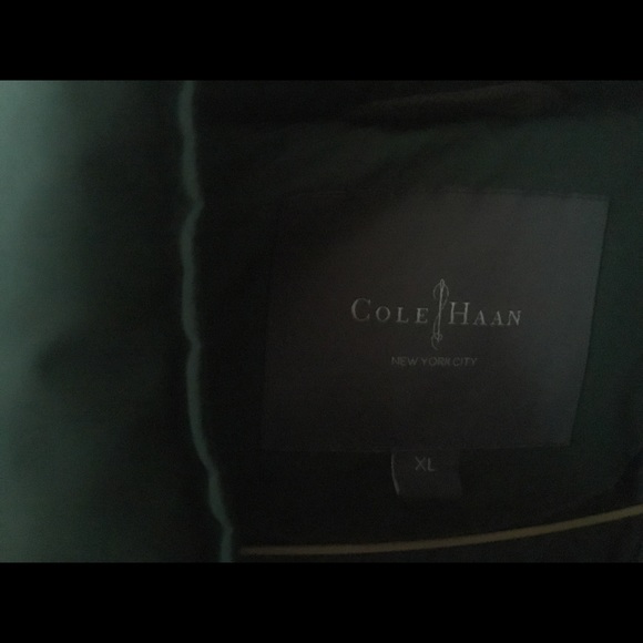 Cole Haan Forest Green Down Fur Coat - Picture 8 of 8