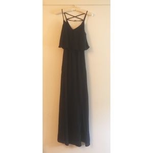 Long sugar-lips navy dress