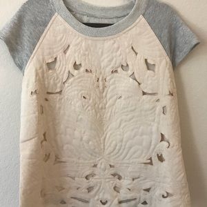 Anthro|Saturday/Sunday Grey t-shirt,textured front