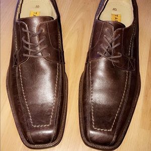 Brown Italian leather men’s loafers