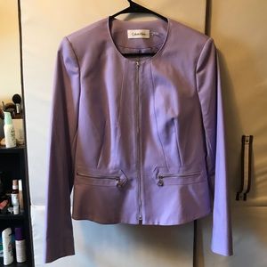Calvin Klein Peplum Zip up Blazer