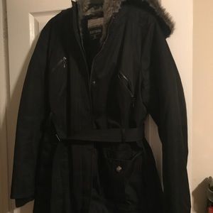 Like new Kensie coat with hoodie