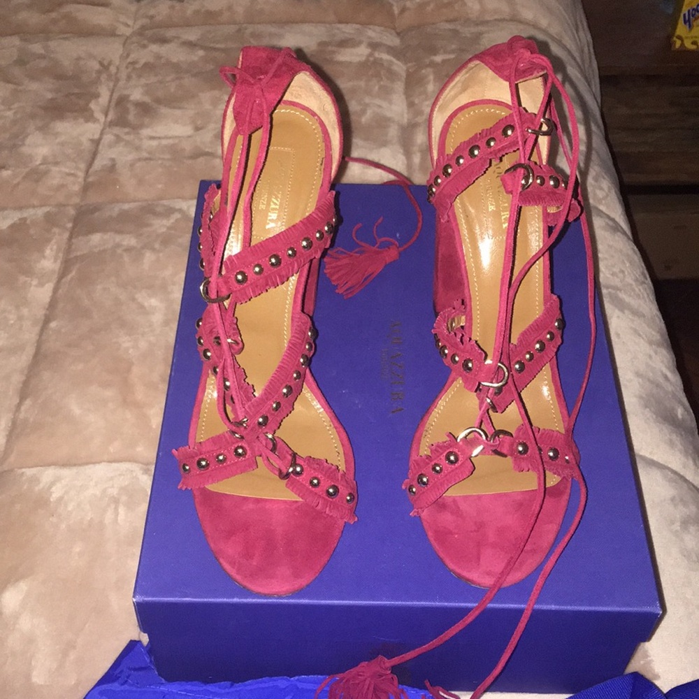 Authentic AQUAZZURA Tulum sandal 105 w/ Box & bag!