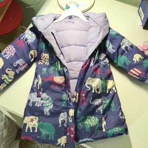 Girl’s Purple elephant puffy jacket