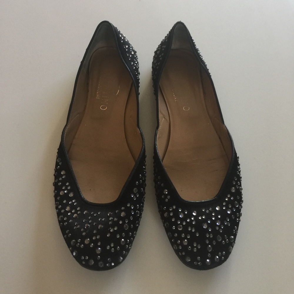 Valentino rhinestone flats