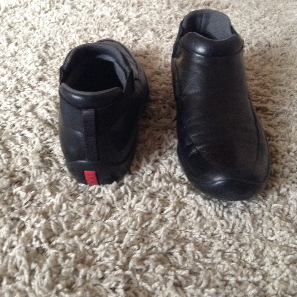 Prada Black Leather Slip on Flats size 7.5