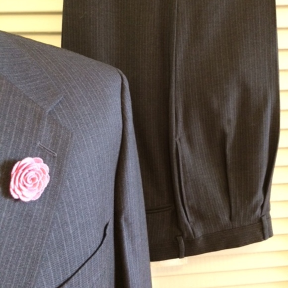 *DONATED* Today's Man Charcoal Gray Suit 43L - Picture 2 of 5