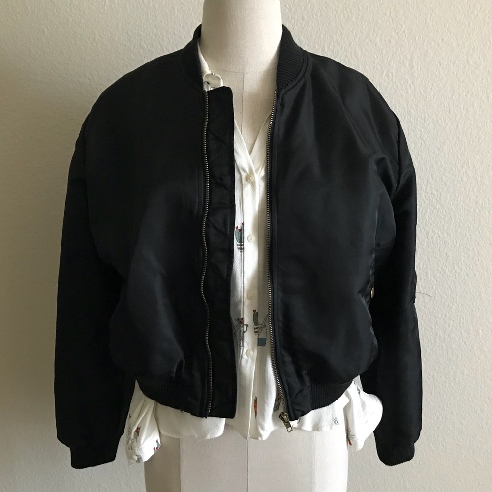 Black bomber jacket
