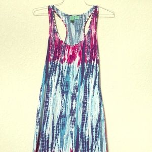 Blue and Pink Maxi Dress