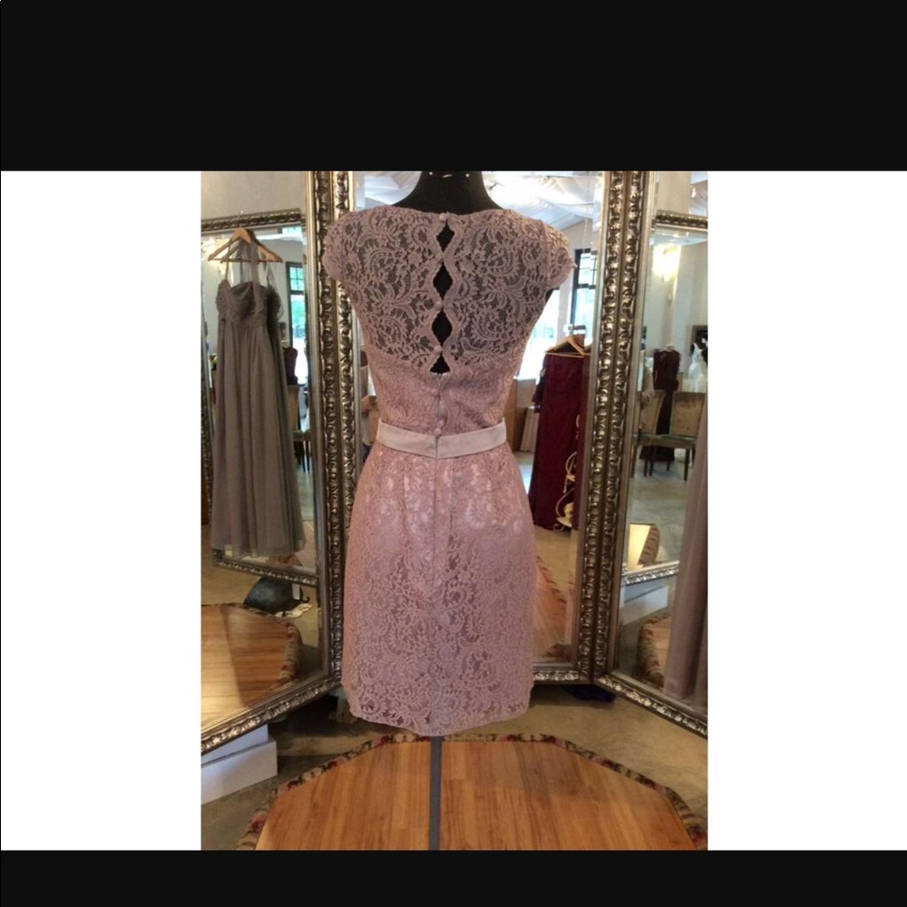 Belsoie lace mini dress