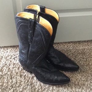 Ostrich Leather Boots