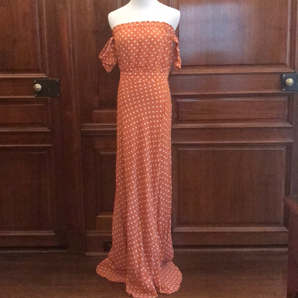 Flynn skye polka dot maxi dress