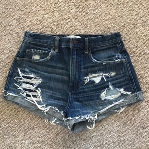 NWOT Abercrombie High Waisted Jean Shorts