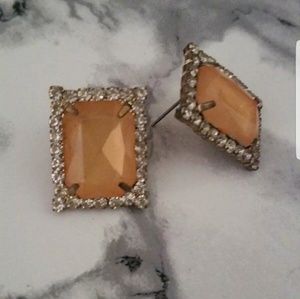 Peach Jewel Earrings