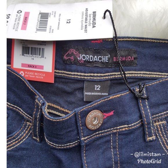 {2 for $10}Girls Jordache Denim Bermuda Shorts - Picture 5 of 8