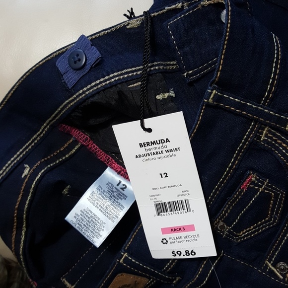 {2 for $10}Girls Jordache Denim Bermuda Shorts - Picture 7 of 8