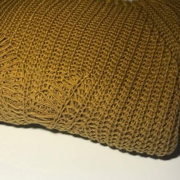 LAST 1▪️Mustard Yellow Distressed Sweater Dress - Picture 5 of 6