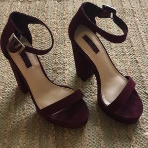 Forever 21 Burgundy Heels