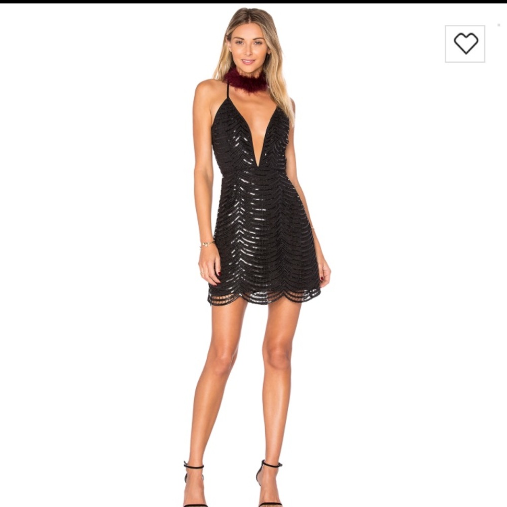 Saylor black sequin dress