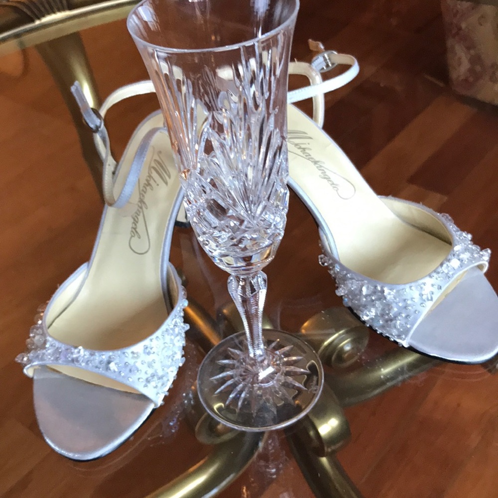 NYE  🥂 Silver Cocktail Sandal with Sequins