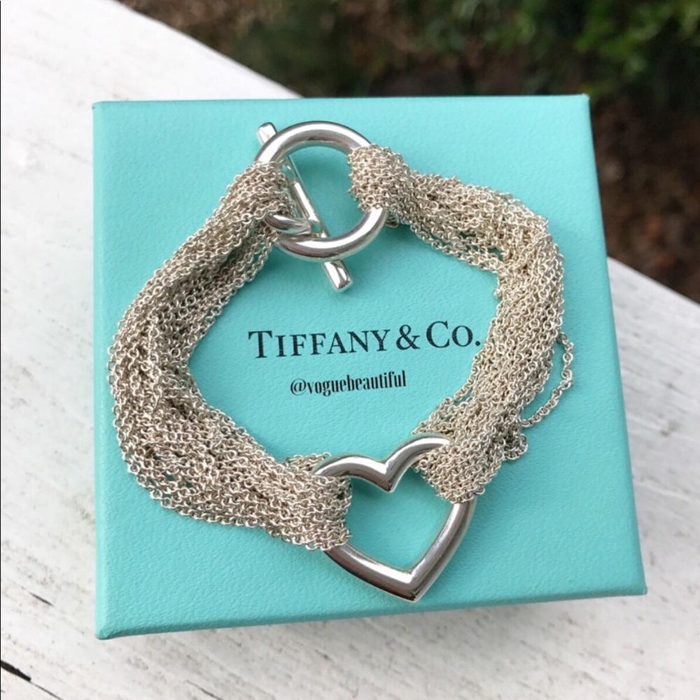 Tiffany & CO Multi strand Mesh silver bracelet