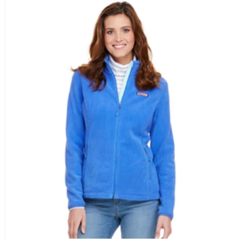 NWOT Vineyard Vines Full Zip Blue Fleece Jacket