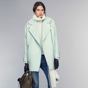Banana Republic Moro Cocoon Coat Teal Mint Green