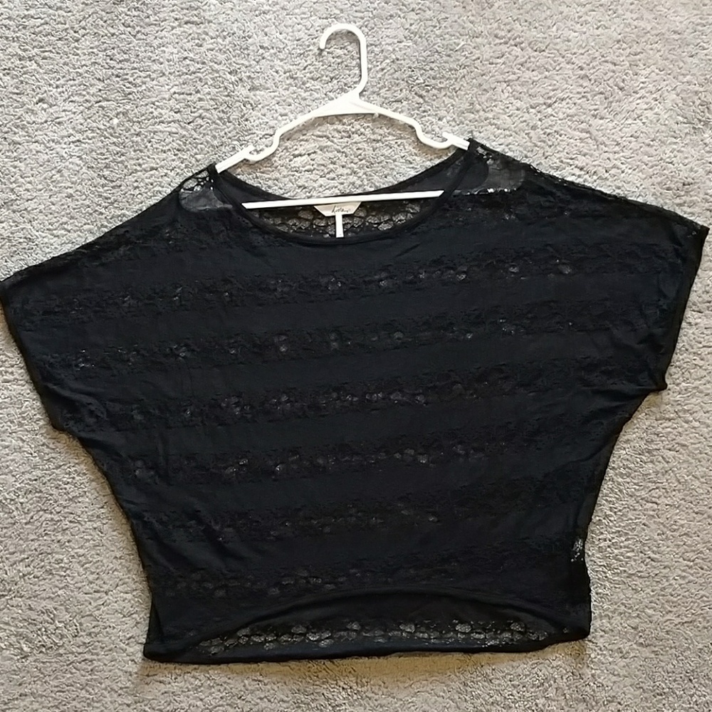 Black Lace Loose fit Top