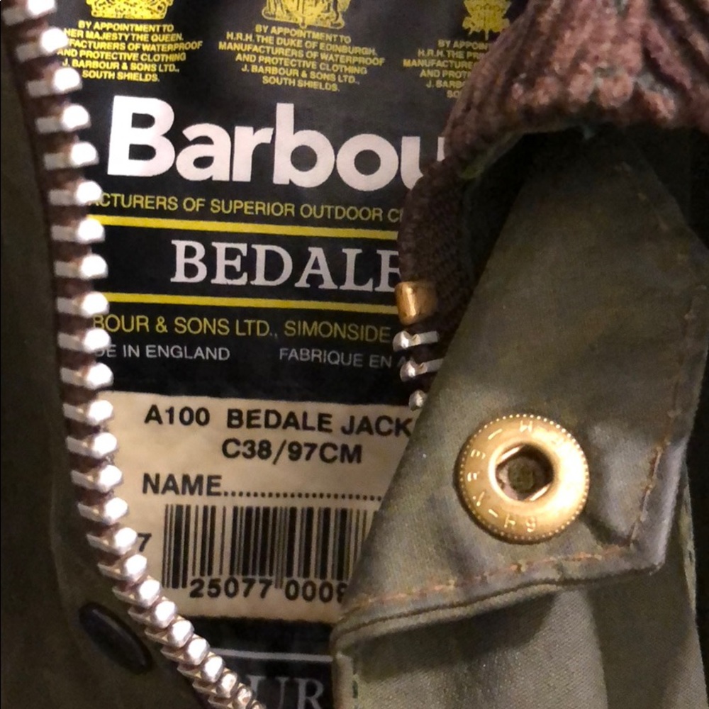 Barbour Beddale Jacket size C38 97CM