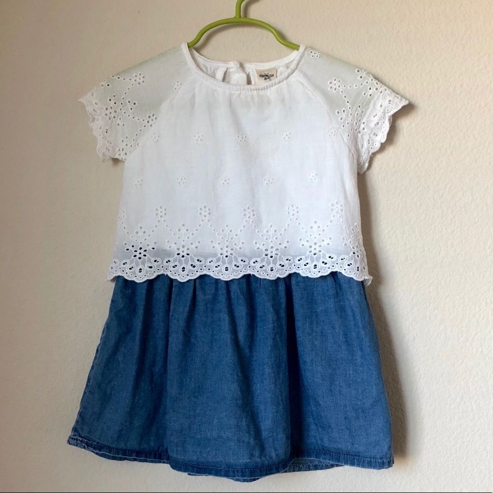 🔥SALE🔥WHITE & BLUE denim dress