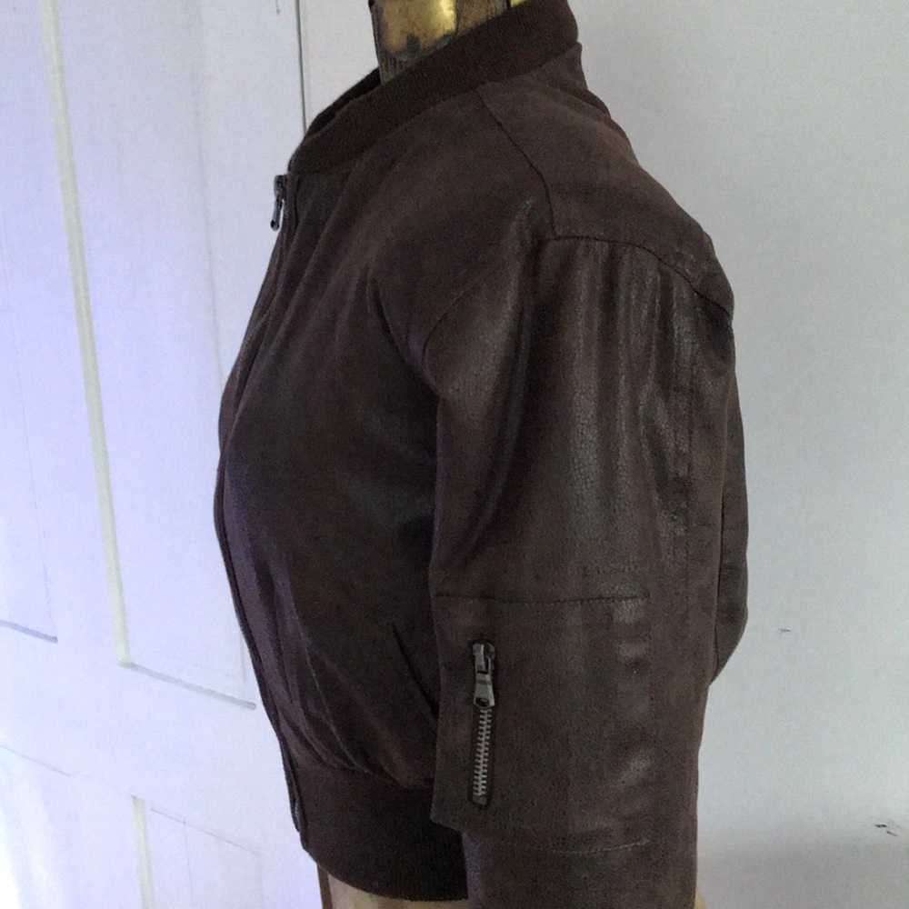 Faux leather jacket by design lab