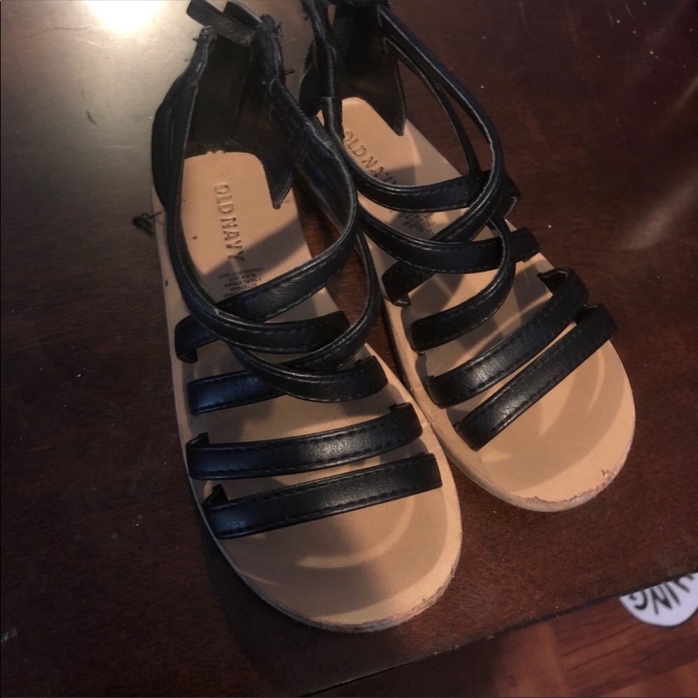 Toddler girl black sandals size 9
