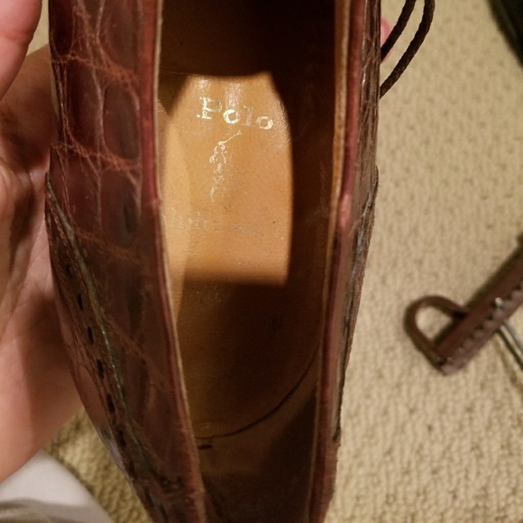 Find Ralph Lauren polo alligator croc shoes