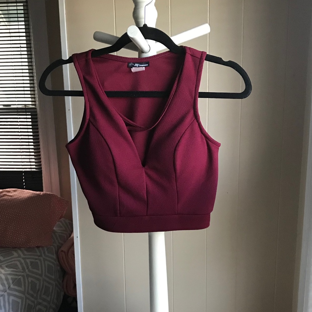 Burgundy crop top!