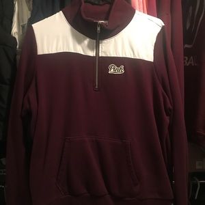 PINK VS maroon 1/4 zip