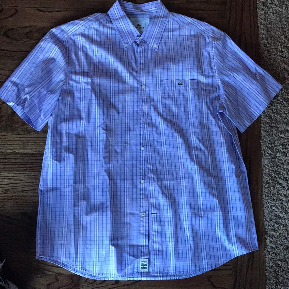 Lacoste short sleeved button down shirt