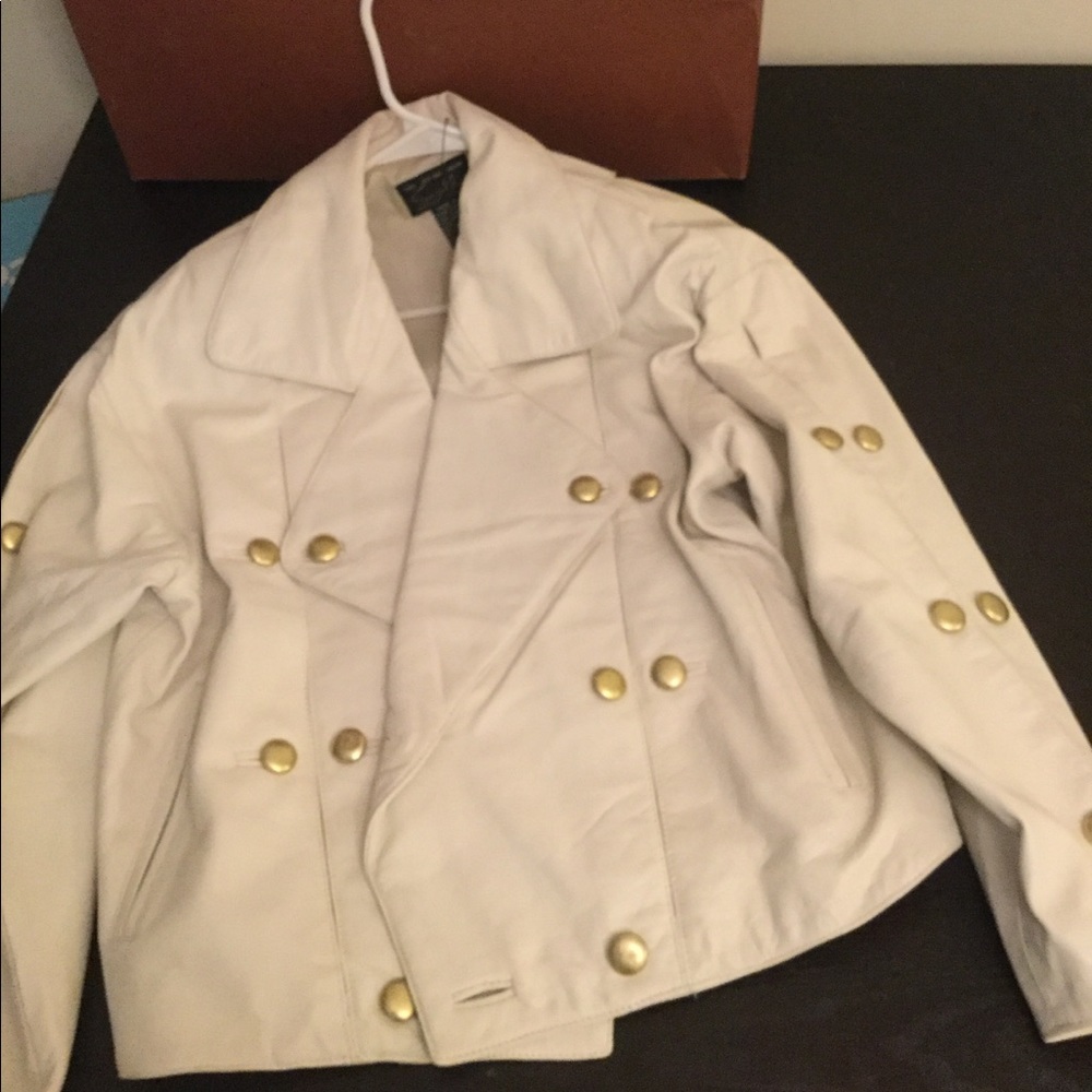 White leather Suzelle jacket