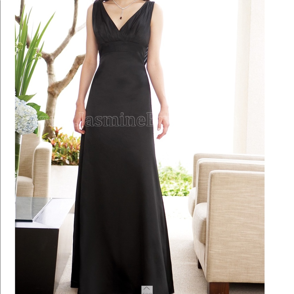 Belsoie black silk gown