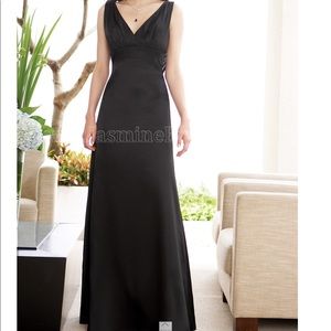 Belsoie black silk gown