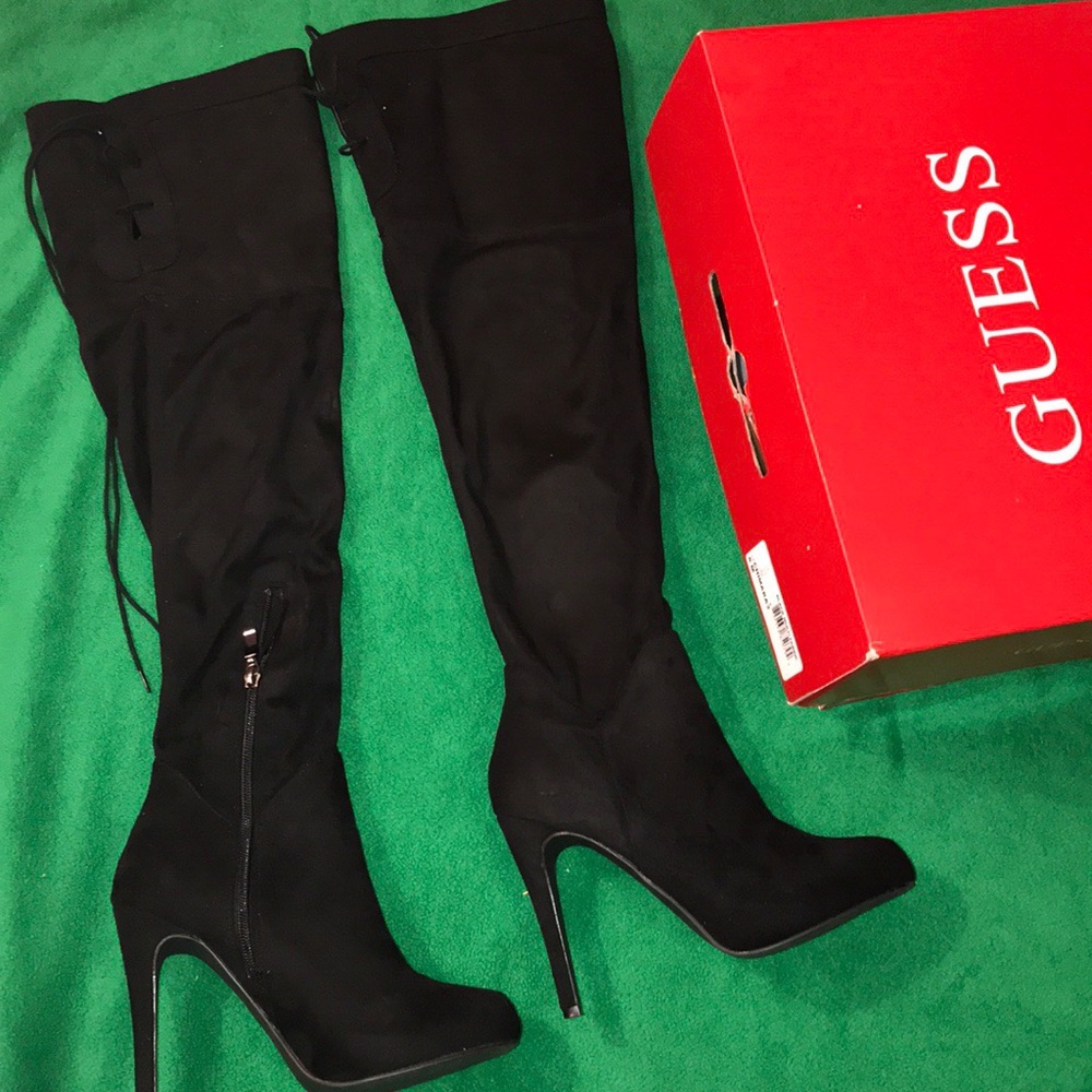 GUESS Women's Over-the-Knee Black Boots