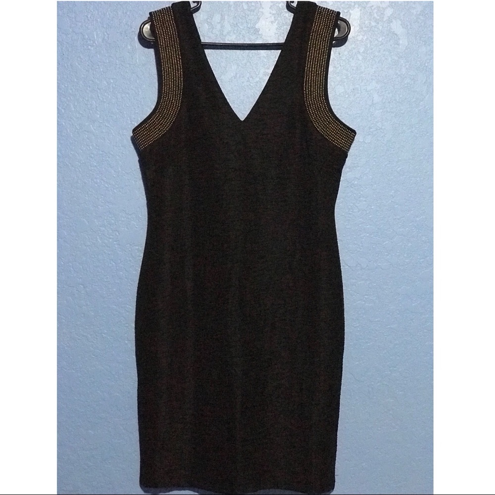 New! Elegant H&M v-neck dress! Studded shoulders.