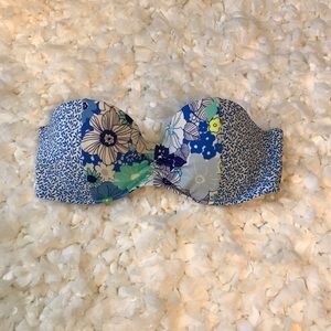 Victoria's Secret Bikini Top Strapless Floral 34C