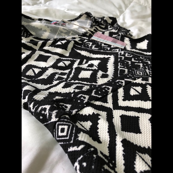 Rendezvous midi Dress black&white Aztec large - Picture 3 of 4