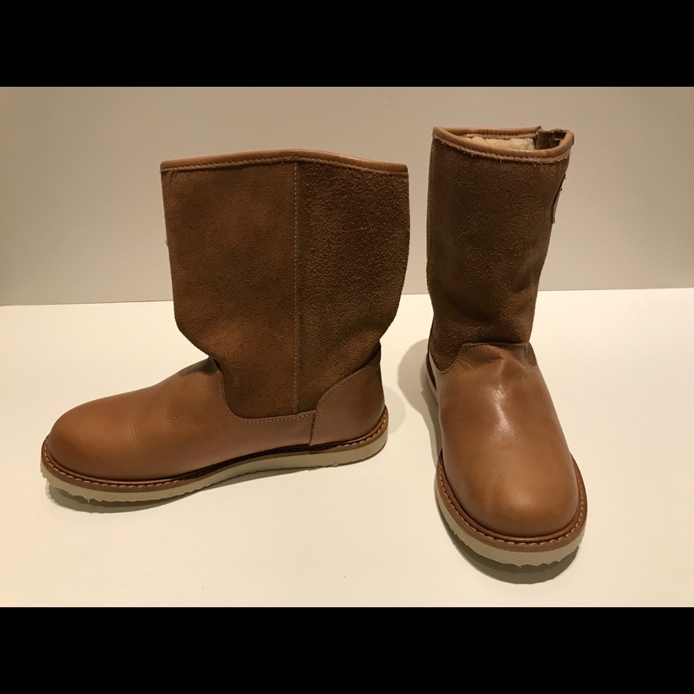 Brand New Zara Boys Leather Boots Size 1