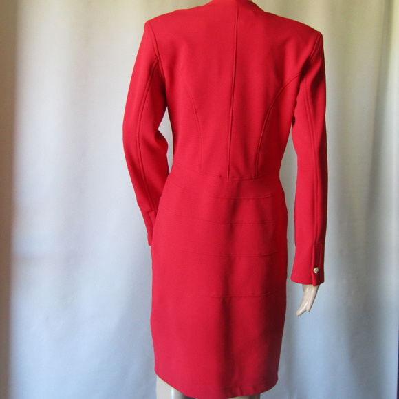 Vintage "Flora Ashley" Evening Red Dress - Picture 3 of 5