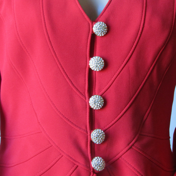 Vintage "Flora Ashley" Evening Red Dress - Picture 4 of 5