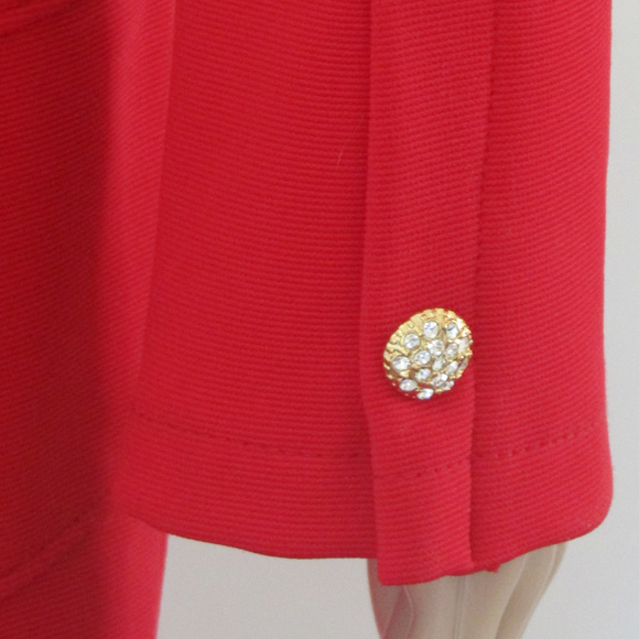 Vintage "Flora Ashley" Evening Red Dress - Picture 5 of 5