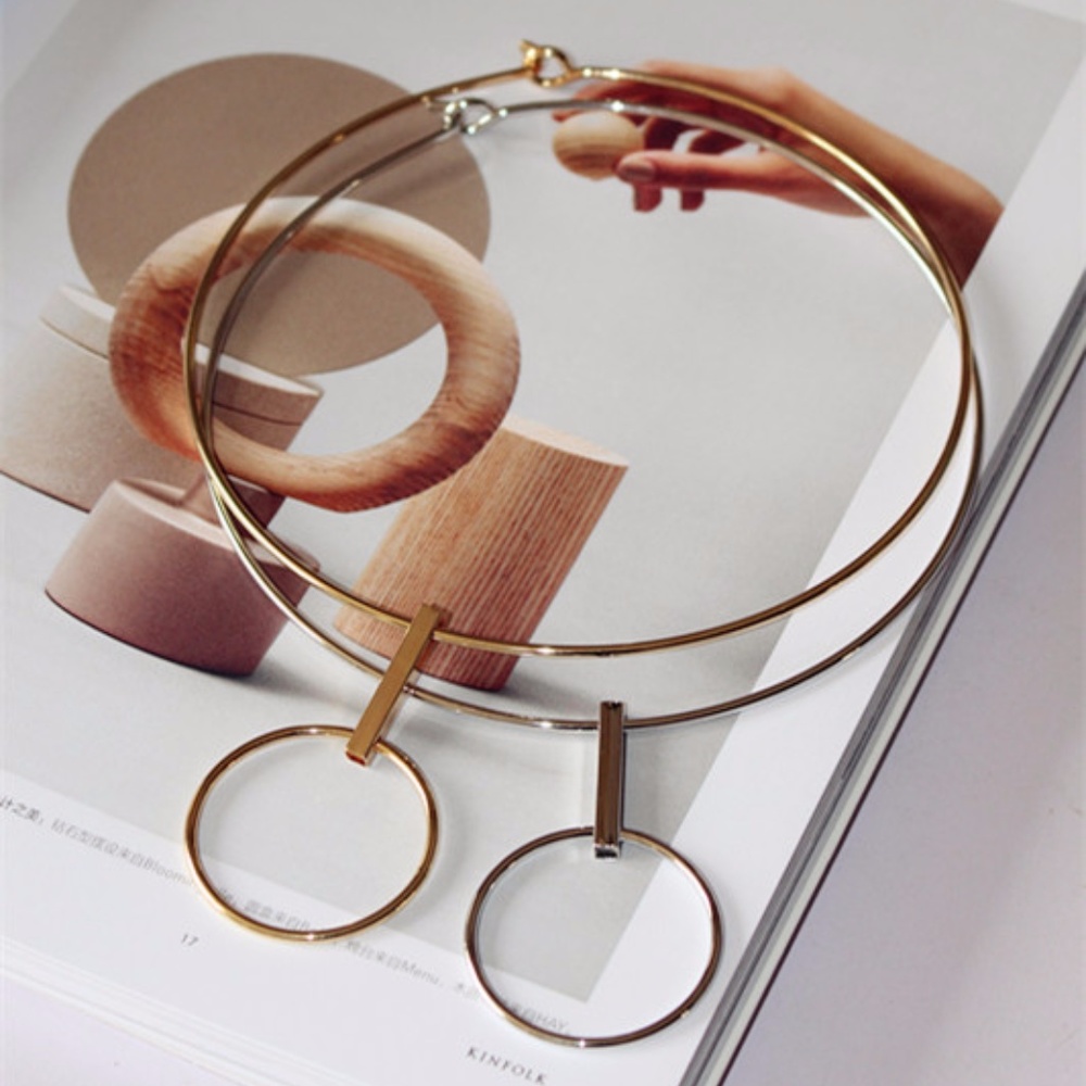 NEW Minimalist Brass Hoop Earrings Gold/Silver - Picture 3 of 5