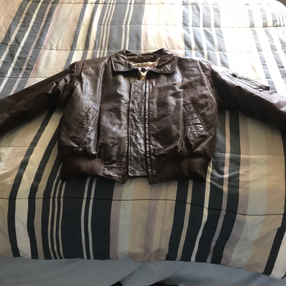 Wilson leather pilot jacket.