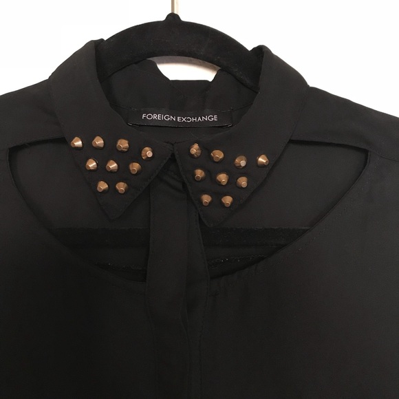 Foreign Exchange flowy button up with studs - Picture 2 of 3